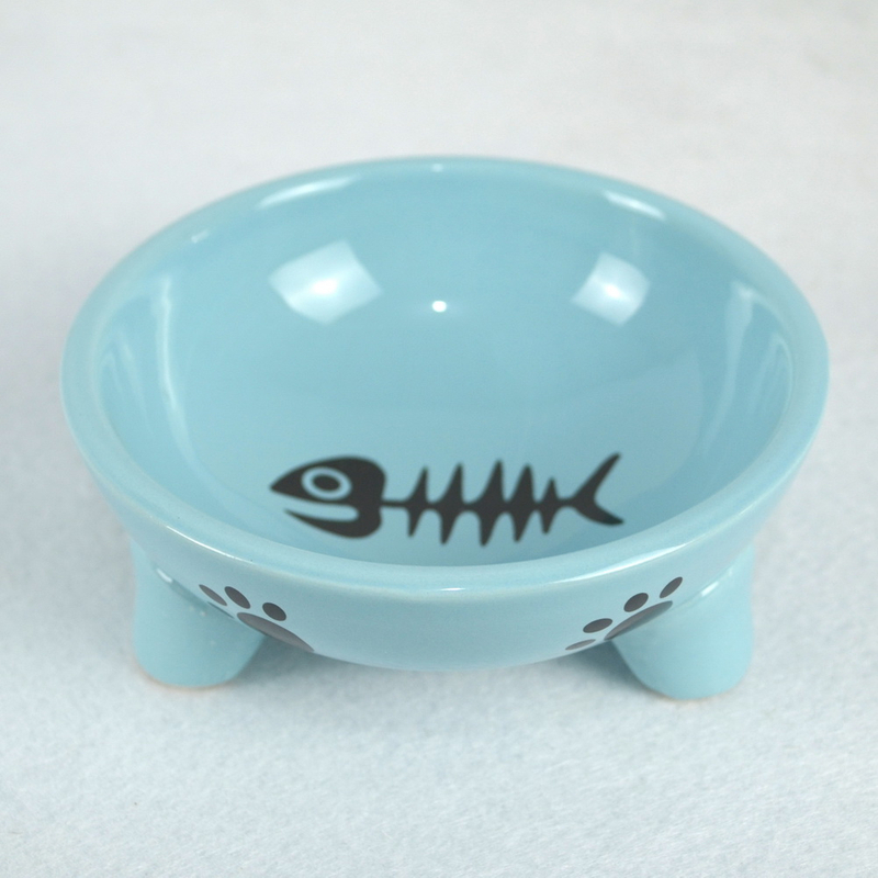 Wholesale New Creative Blue Custom Small Soup Pet Dog Ceramic Bowl