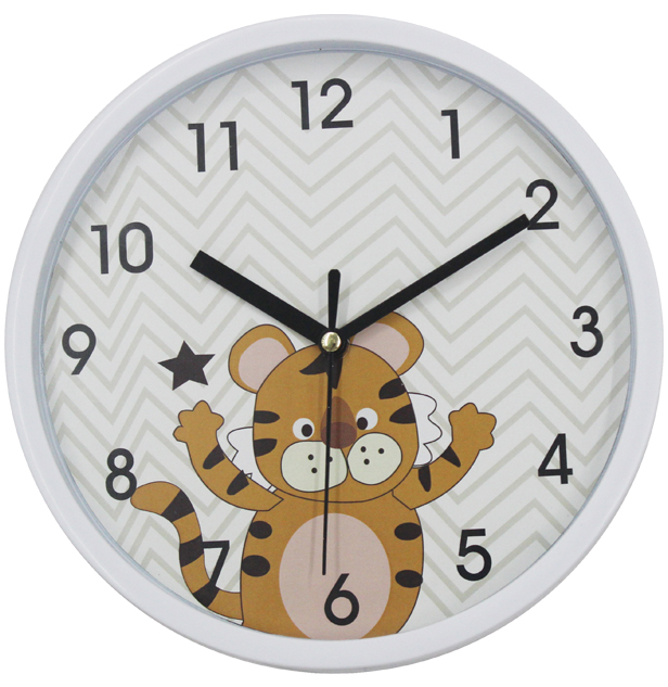 Cheap Plastic Wall Clock with Cute Sea Horse Design for Baby Kids