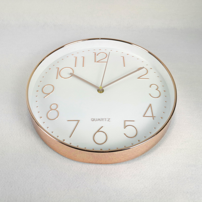10 /12 Inch Round Custom Cheap Plastic Printed Simple Wall Clock for