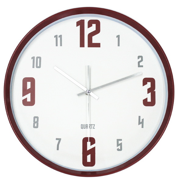 16inch Plastic Round Basic Style Wall Clock Can Print Customized Clock Dial Design