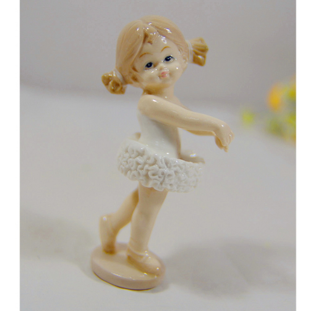 Pink Flower Fairy Bell Girl Ceramic Fairy Figurine
