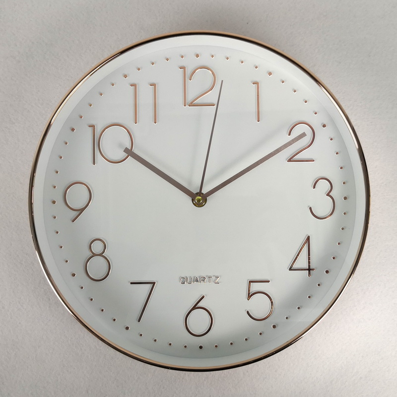 10 /12 Inch Round Custom Cheap Plastic Printed Simple Wall Clock for