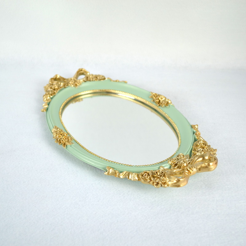 Best Wedding Decoration Resin Mirror Serving Tray