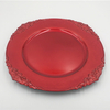 cheap christmas decoration plastic charger platle red plastic charger plates