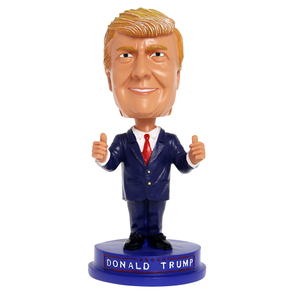 Custom Made 8 Inch Tall Polyresin Donald Trump Bobble Head