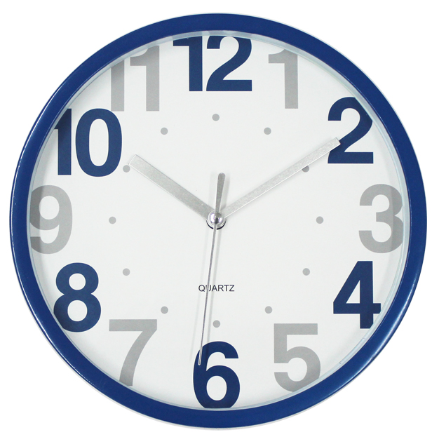 24 Hour Modern Round Wall Clock Home Decoration in Red Color