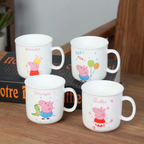 Hot Sale Peppa Pig Design Cute Kids Ceramic Mug Children Mug