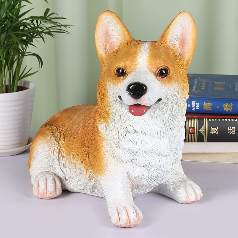 Wholesale Ceramic/ Polyresin Safety Coin Counting Dog Piggy Bank