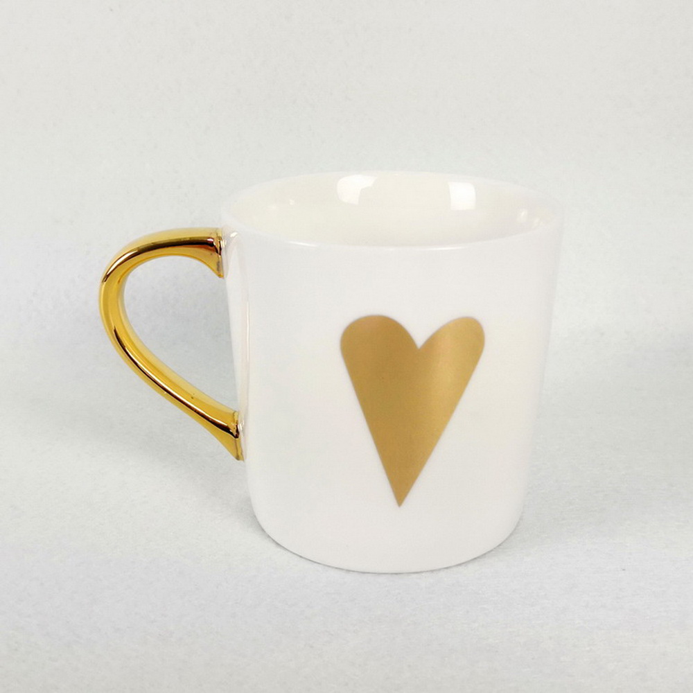 Competitive Price Ceramic Coffee Cup with Gold Rim