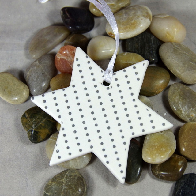 Custom Photo Printing Blank Ceramic White Pendants Christmas Porcelain Ornaments