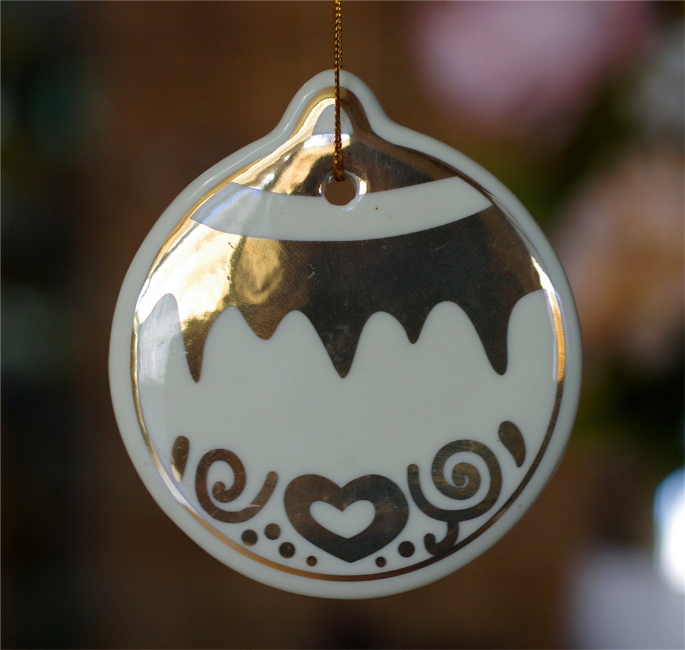 Wholesale Custom Christmas Accessories Ceramic Pendant