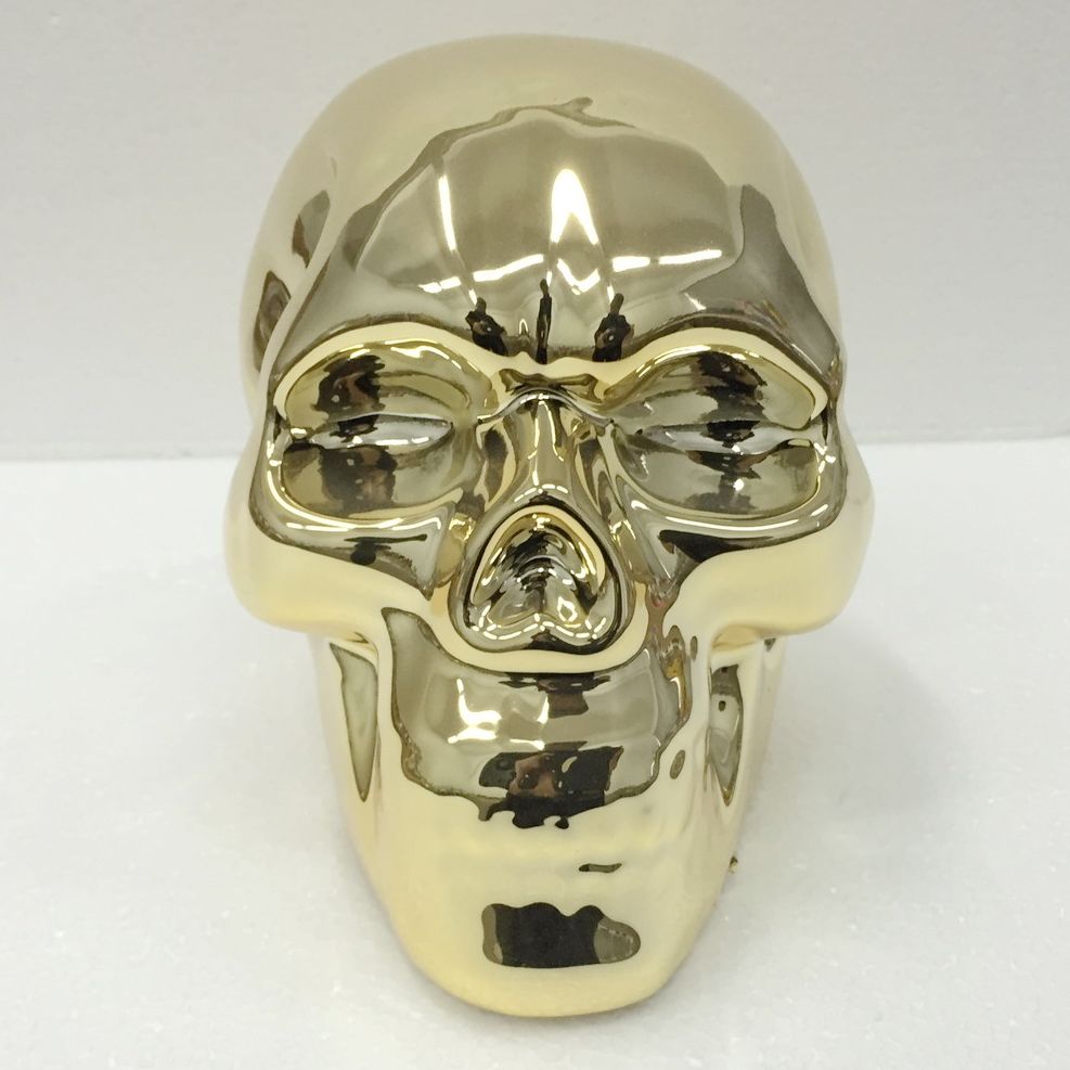 Elextraplating Interior Decoration Ceramic Skull Bobble Head