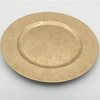 Newest Design Gold Flower Pattern Glass Charger Plates