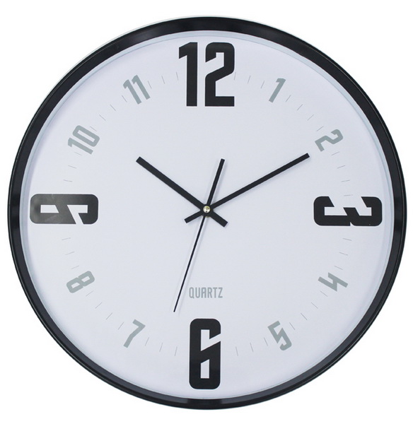 16inch Plastic Round Basic Style Wall Clock Can Print Customized Clock Dial Design