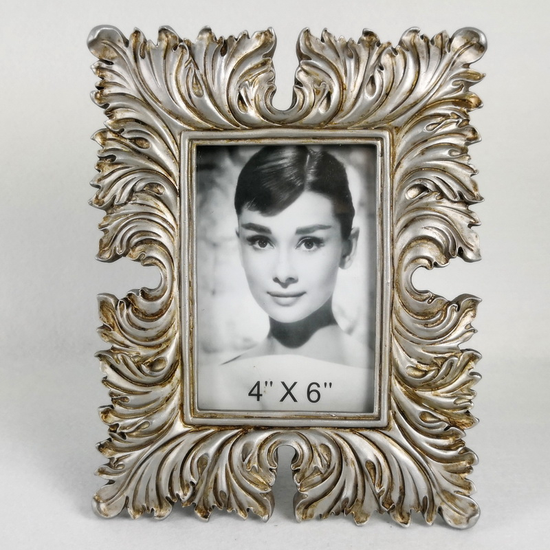 Good Quality European Retro Style Resin Picture Photo Frame Silver