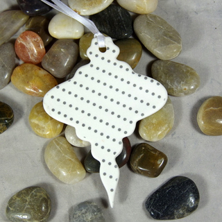 Blank Ceramic White Pendants Christmas Porcelain Ornaments