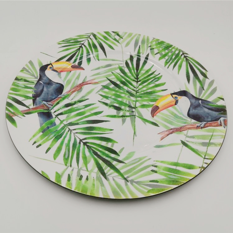 Hot Sale High Quality Competitive Price Unbreakable Round Printed Dinnerware Plate