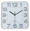White Background Design Wall Clock with 3D Numbers