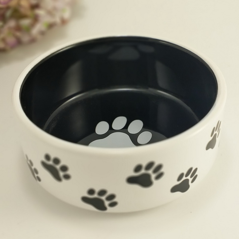 Nice Colorful Fancy Ceramic Cat Designer Pet Bowl with Silicone Base