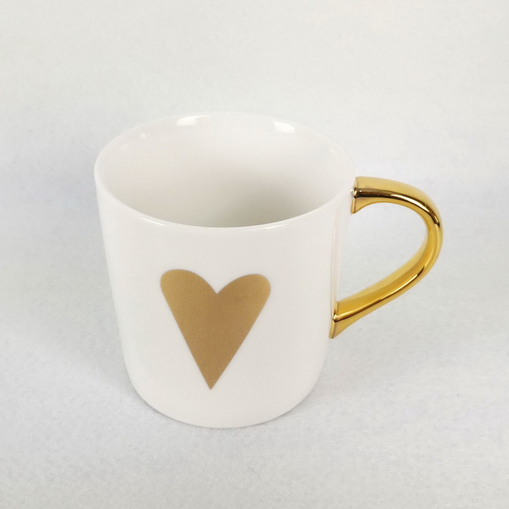 Competitive Price Ceramic Coffee Cup with Gold Rim