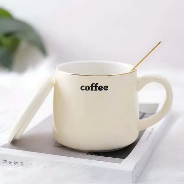 Factory Direct Wholesale Novelty Coffee Mugs with Lid Spoon Cheap
