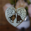 Best Sales Blank Sublimation Christmas Ornaments Ceramic Hanging Pendant