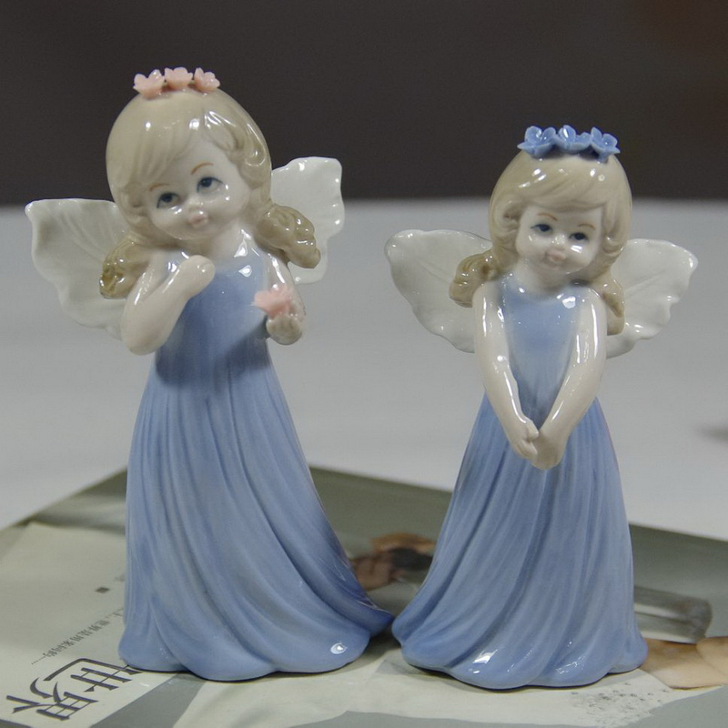 Hot Sale Ceramic Home Decoration Sculptures Angel Girl