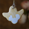 Embossed Ceramic Decoration Chip Grace Bracelet Pendant