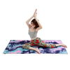 Yoga Mat Print Quick Dry Non-Slip Foldable Yoga Towel Slimming Fitness Exercise Mat Blanket with Mesh Bag Fitness Yoga Mats