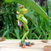 Creative 3D Resin Frog Figurines Crafts Ornaments for Home Decor 