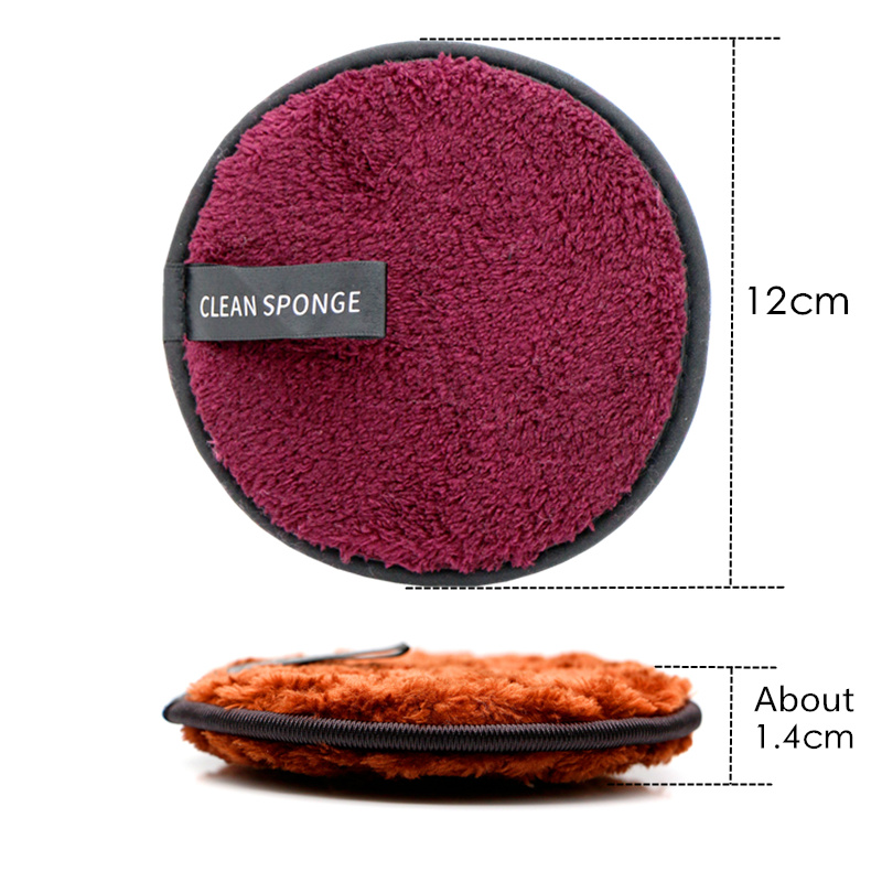 Cotton Microfiber Puff Facial Makeup Remover Pads Double Layer Removal Sponge
