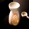 Household Ceramic White Oil Burner Melt Warmer Diffuser Candle Room Decor Holder