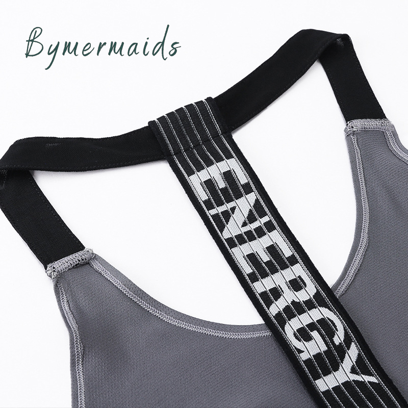 Bymermaids 2022 Gym Tops Women&#39;s Sports Top Letter Backless Shirts Sleeveless Yoga Tops Fitness Running Quick Dry Tank Crop Top
