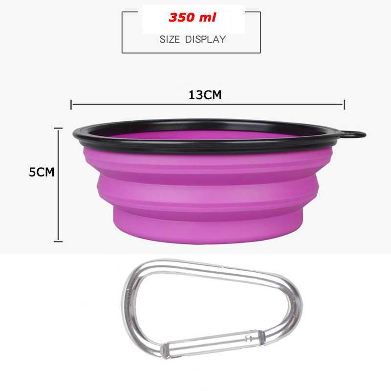 1000ml Large Collapsible Dog Pet Folding Silicone Bowl Outdoor Travel Portable Puppy Food Container Feeder Dish Bowl