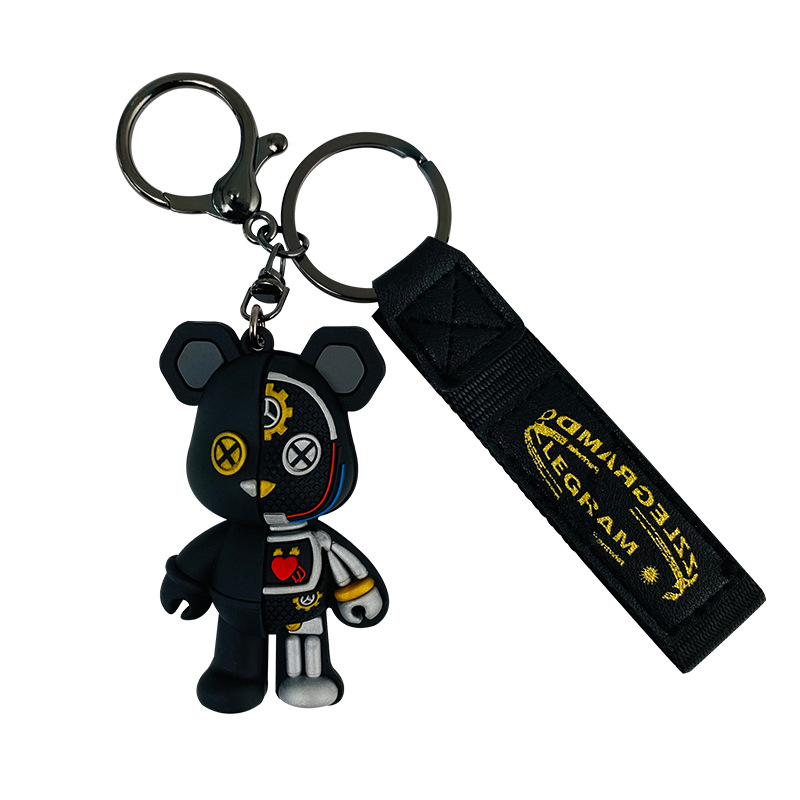 Anime Cute Bear Keychain Llaveros Kawaii Key Chain Para Mujer Hombre Keychains Porte Clef Accessories Chains for Women Men