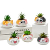 Strongwell Factory Promotion Ceramic Flower Pots Cartoon Animal Miniature Model Green Plants Potted Home Gardening Decoration