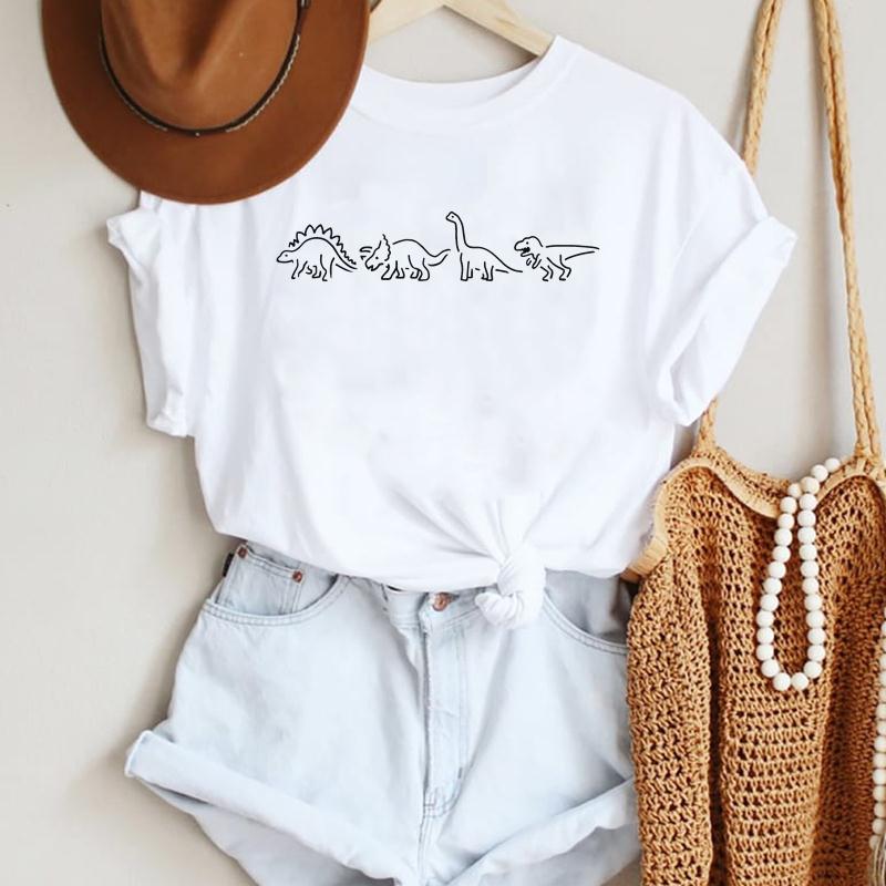 Women Cartoon Bird New Lovely Cute Trend 90s Style Fashion Summer Lady Print Tee Graphic T Top Travel Tshirts Trend T-Shirt