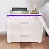 2023 LED Bedside Table Coffee Tea Table With 2 Chest of Drawer Bed Side Table Bedroom Decoration Modern Nightstands Storage Tabl