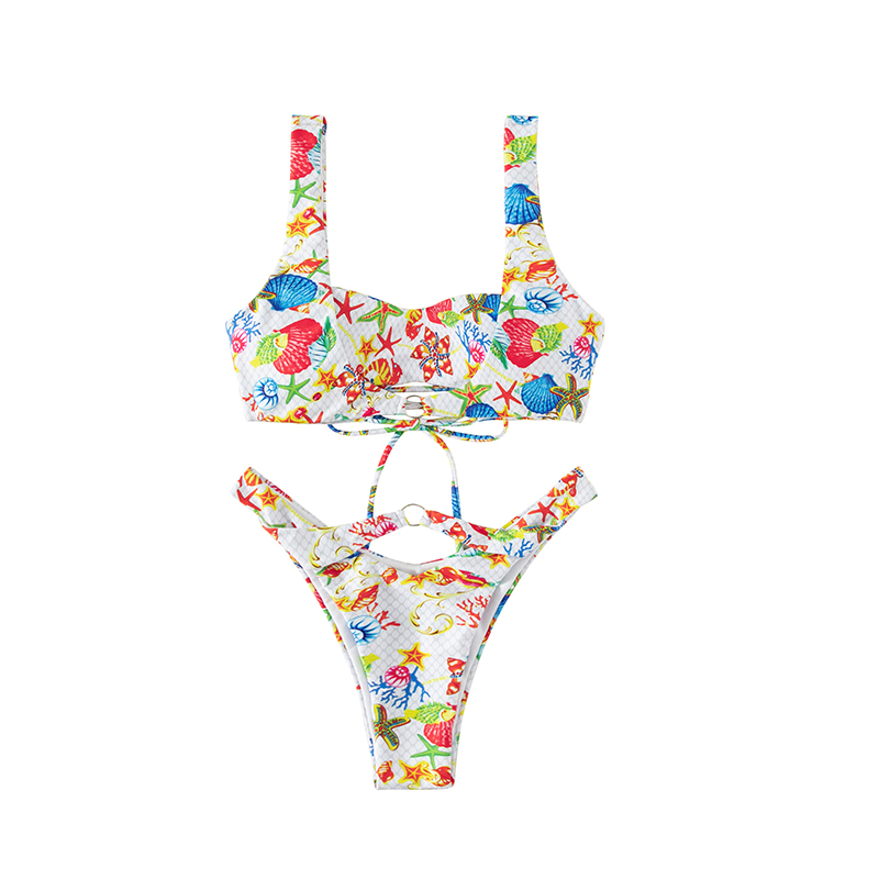 Fashion Bikini Swimsuit Women Two Piece Swimwear 2023 Bikini Set Summer Beach Bathing Suit