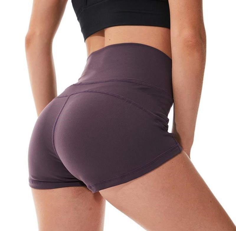 Yoga shorts higher female waist and buttock breathable expos