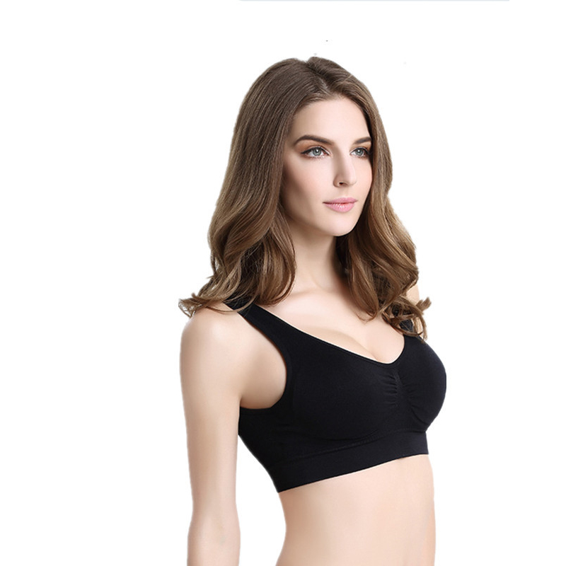 New Women Sports Bra Racerback Seamless Wireless Bras Sleep Top Tank Female Sport Bra Push Up Sports Bras (No chest pad) 
