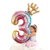 2pcs 32inch Rainbow Number Foil Balloons Air Balloon Birthday Party Decorations