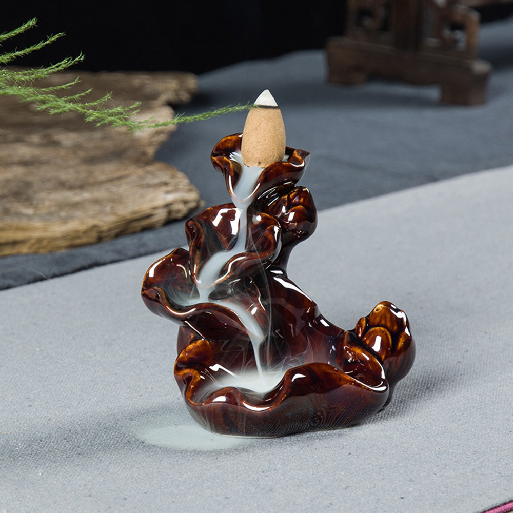 10pcs Hot Dragon Incense Burner Smoke Backflow Best Cone Censer Incense Holder Mini Office Desk Home Decor Teahouse Ornament