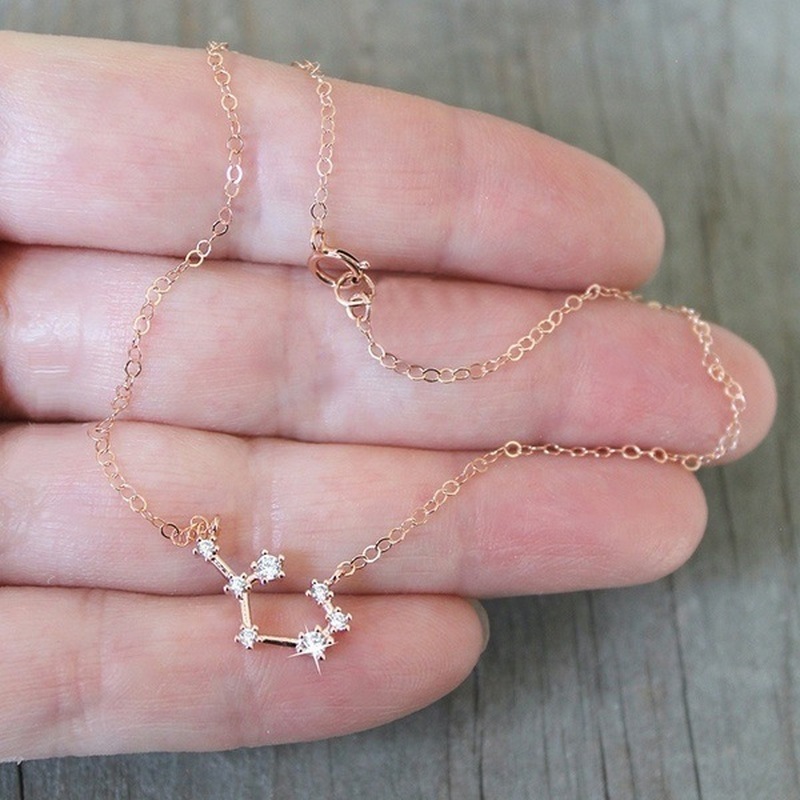 Constellation Simple Bracelets for Women Charm Zodiac Pattern Chain Bangles Birthday Bracelet Jewelry Gift