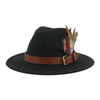 Free Sample 100% Australia Wool Felt Fedora Hat 2022 New Style Wide Brim Wool Felt Hat Custom Logo