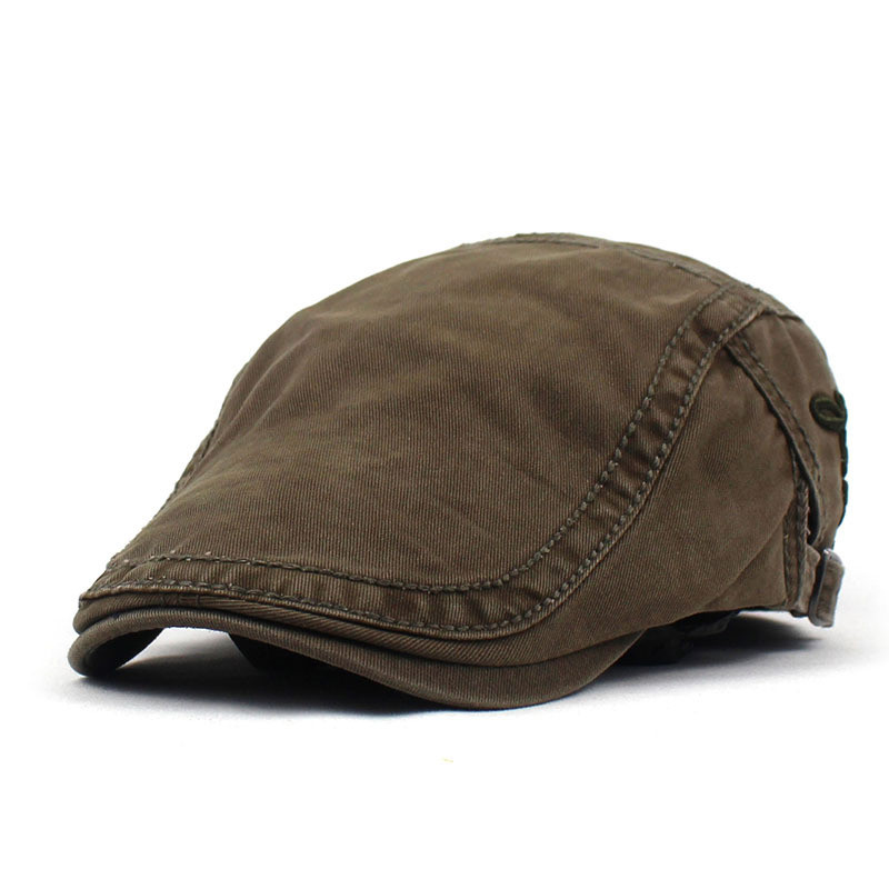  2022 Polyester Letter Embroidery Newsboy Caps Men Flat Peaked Cap Women Painter Beret Hats