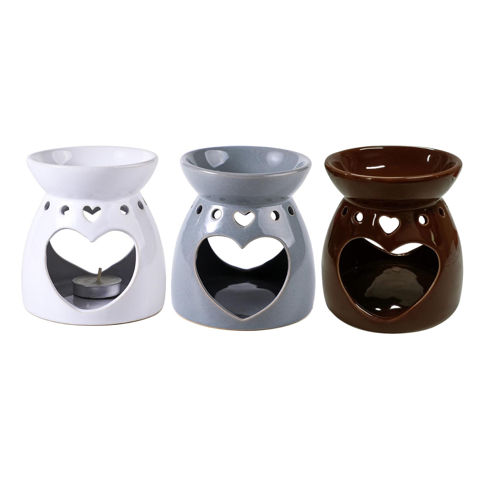 Modern Essential Oil Burner Tea Light Holder Wax Melt Warmer Ceramic Aroma Burner for Wedding Home Bedroom Living Room Decor