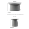 Wuli Nordic Round Plastic Living Room Home Coffee Table Small Apartment Small Round Table Simple Sofa Side Table Simple Balcony