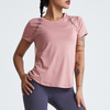 Loose Yoga Clothes Tops Short-Sleeved Running Quick-Drying Clothes T-Shirts Short Sports Hollow Fitness Clothes Women&#39;s Blouses