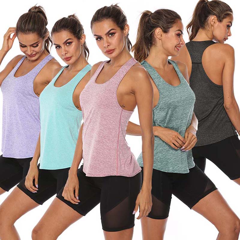 Sleeveless Racerback Workout Tank Tops for Women,Gym Running Training Yoga Shirts,Women Athletic Fitness Sport Yoga Vest